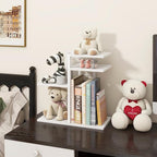 ELITEROO Desk Bookshelf, 4 Tier Wood Desktop Bookshelf, Adjustable Table Top - Image 7