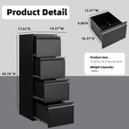 approgreent vertical 4 drawer file cabient with lock shown in use