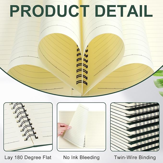 Yahenda 72 Pcs Spiral Notebook Bulk A5 Journal Lined 8.3'' x 5.5'' Writing - Image 3