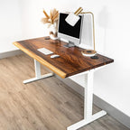 Standing Desk – Walnut Solid Wood Desk, Natural Live Edge, Adjustable Height - Image 8