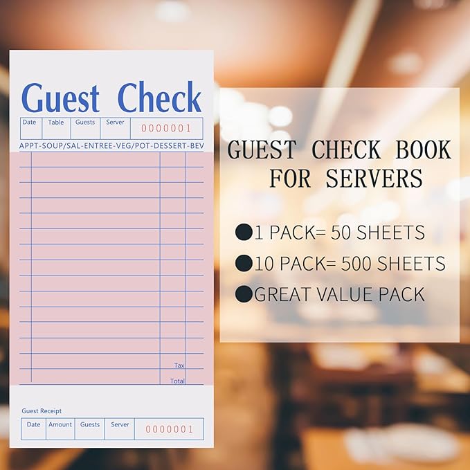 Guest Check Books 10 Pack, Guest Checks - Image 2