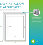 Ghent 24"x 18" 1-Door Indoor Satin Aluminum Frame Enclosed Recycled Rubber - Image 3