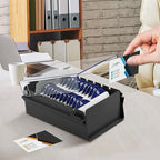 Acrimet Index Business Card Size File Holder Organizer Box Metal Base Heavy Duty - Image 4