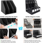 SAYEEC 1Pcs Collapsible Plastic Magazine File Holder Vertical Binder Storage - Image 6