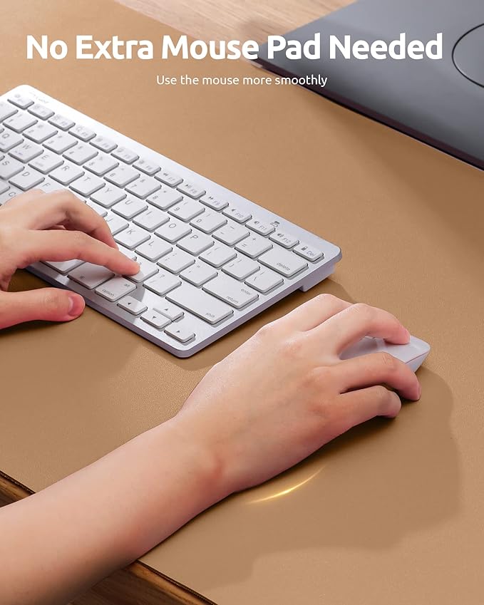 YSAGi Leather Desk Protector, Office Mat, Large Mouse Pad, Non-Slip PU Leather - Image 3