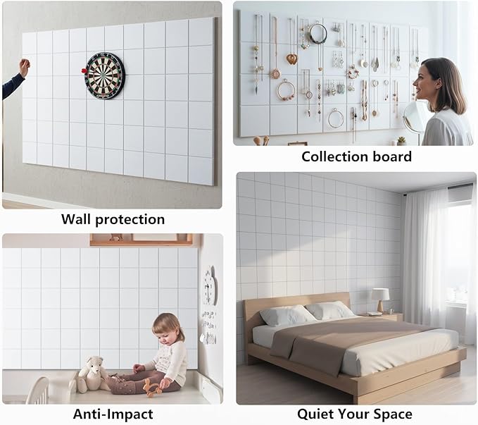 G Gamit Large Felt Wall Tiles Bulletin Board, Large Cork Board Alternative - Image 6