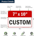 Custom Sign, Custom Sign for Business, Indoor/Outdoor use. 7x10 Inches - Image 7