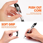 100 Pack Ballpoint Pens Bulk, Retractable Black Pens Ballpoint Medium Point 1mm with Super Soft Grip, No Bleed Ink Pens Smooth Writing, School, Office, Teacher Supplies, Best Gifts for Coworkers