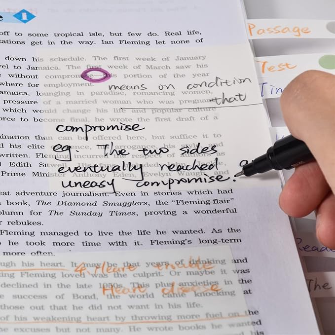 BAYTORY 700 Sheets Transparent Sticky Notes, Self-Adhesive Translucent Writable - Image 3