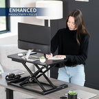 VIVO 26 inch Desk Converter, K Series, Height Adjustable Sit to Stand Riser - Image 4