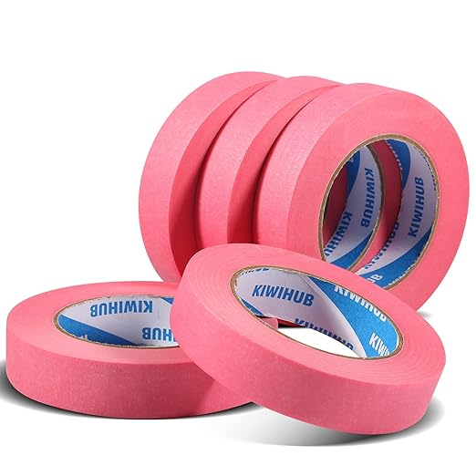 KIWIHUB Pink Painters Tape, 1 inch x 60 Yards x 5 Rolls - Image 2