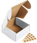 Eupako 4x4x2" Corrugated Box Mailers 50 Pack White Cardboard Small Shipping by Eupako