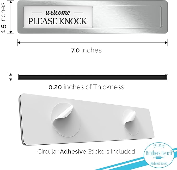 Stainless Steel Do Not Disturb Sign, Premium Please Knock Welcome Signs - Image 2
