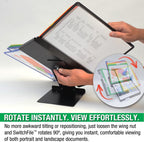 ultimate office switchfile 10-pocket reference display organizer color showing dimensions