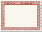 Elite Red & White Parchment Certificate Papers - Image 2