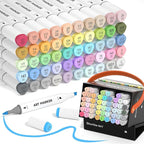Shuttle Art Pastel Alcohol Markers Brush tip, Dual Tip Brush & Chisel Tip Art by ShuttleArt
