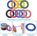 cridoz 15 Rolls Thin 1/8 Inch Whiteboard Tape, Low-Tack Paper Pinstripe Art - Image 4