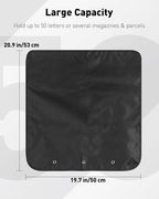 Uniclife Black Door Mail Slot Catcher Oxford Fabric Large Capacity Letter & - Image 2