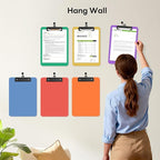 Zoenley A4 Plastic Clipboard Set of 12, Bright Colorful 12.5 x 9 Letter Size - Image 5