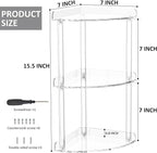 Sezanrpt 3 Tier Countertop Corner Organizer Shelf 7x7x15.7 Inch, Countertop - Image 3