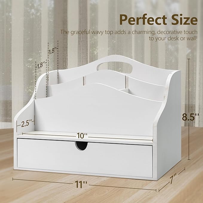 Rebee Vision Pine Wood Mail Organizer - Image 2