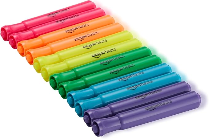 Amazon Basics Highlighters 12 Pack, Chisel Tip, Bible Highlighter, Office and - Image 5