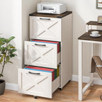 halitaa 3 drawers tall farmhouse file cabinet with shown in use