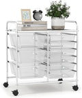 LDAILY 9 Drawer Rolling Storage Cart, Rolling Cart by LDAILY