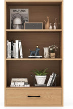 LOKO 4-Tier Bookcase with Storage Drawer, Modern Organizer Display Storage by LOKO
