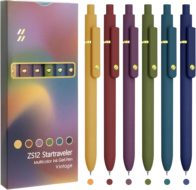UIXJODO Colorful Pens, 0.5mm Colored Ink Gel Pen by UIXJODO