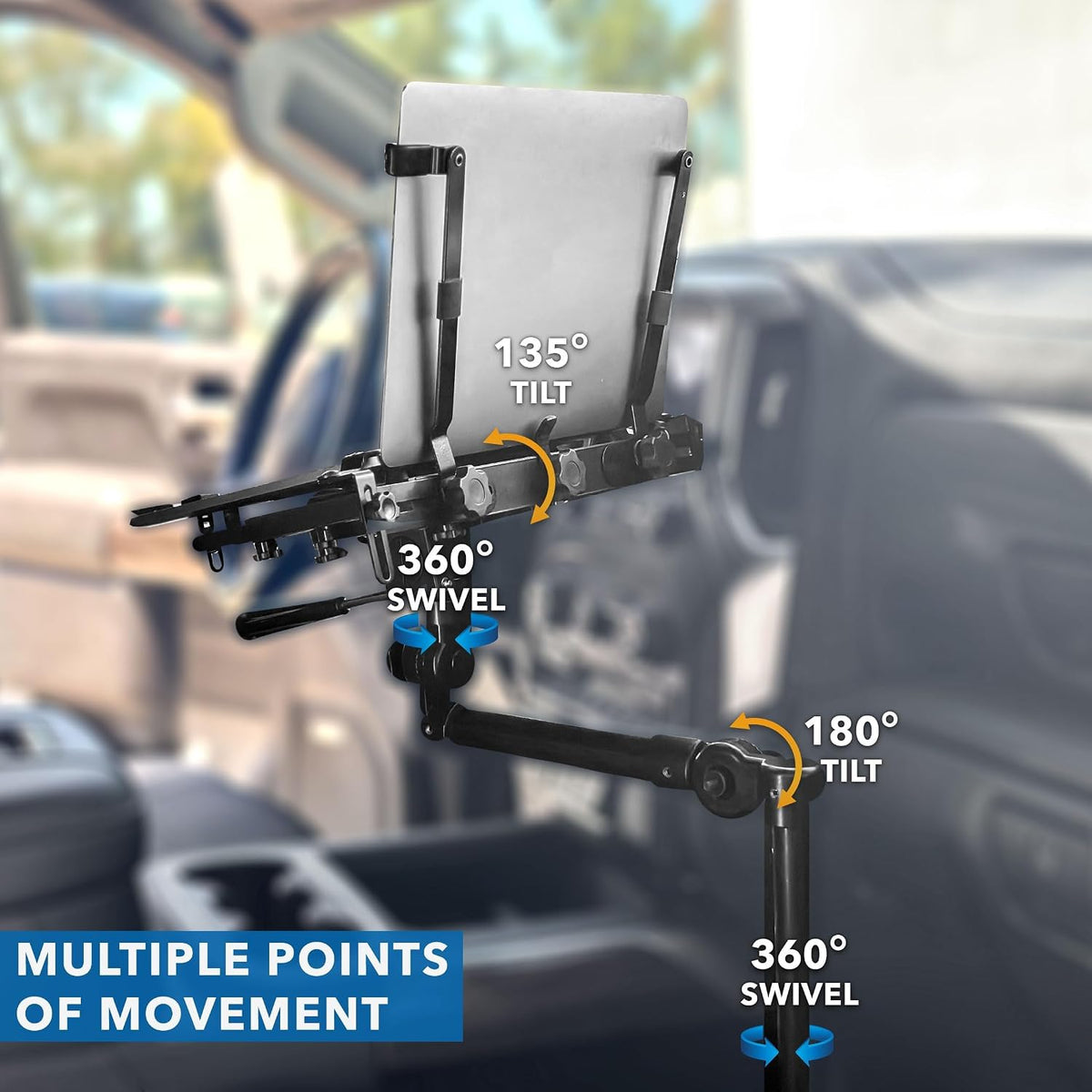 Mount-It! Car Laptop Mount, No-Drill Passenger Seat Stand, Fits 17" Laptops