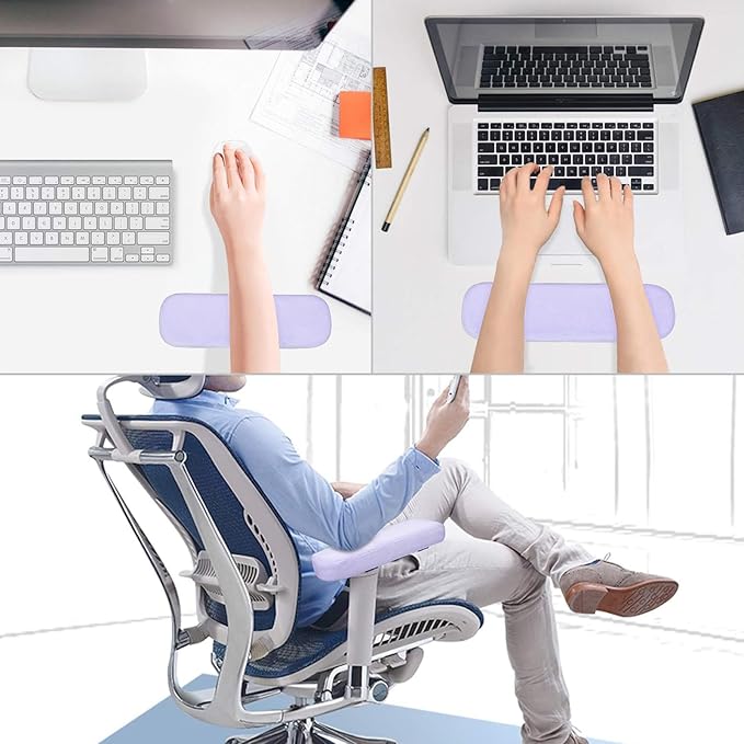 MOSISO Chair Armrest Pads, Memory Foam Home/Office Chair Arm Rest Covers Comfy - Image 5