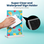 Acrylic Sign Holder, 15 Pack Vertical Clear Table Menu Display, Double Sided - Image 6