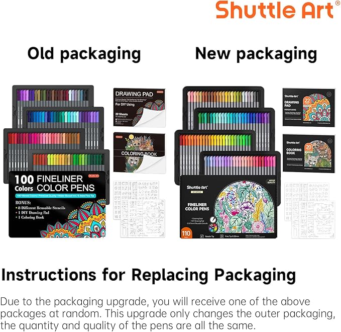 Shuttle Art Fineliner Colored Pens, 100 Colors 0.38mm Fine Point Pens - Image 6