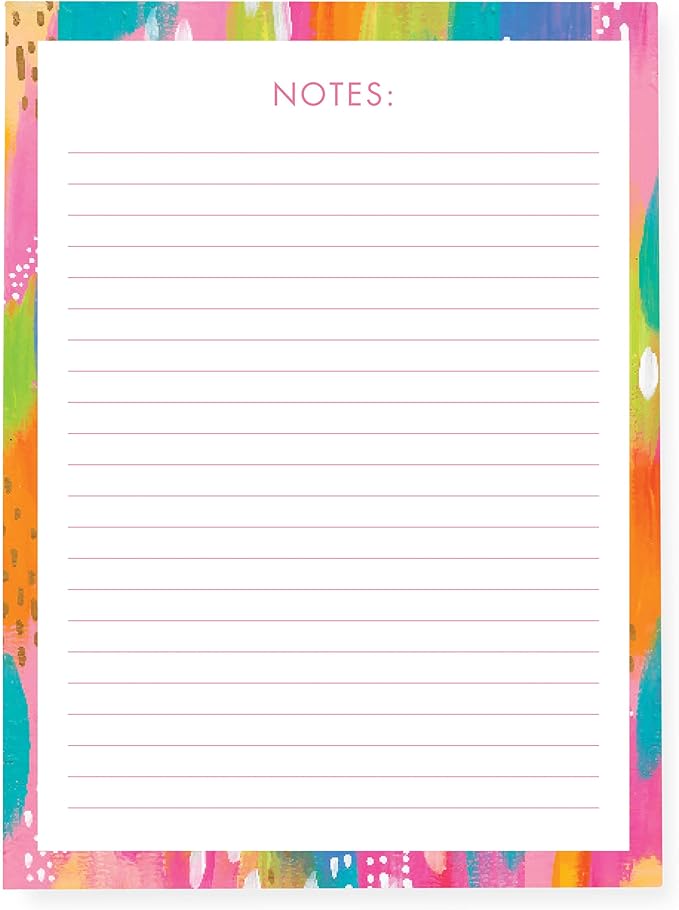 Graphique Large Notepad, Brush Strokes – 6" x 8", Cute Notepad by GraphiquedeFrance