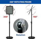 VAIIGO 6Packs 8.5x11 Inch Adjustable Pedestal Poster Sign Stand, Heavy Duty - Image 4