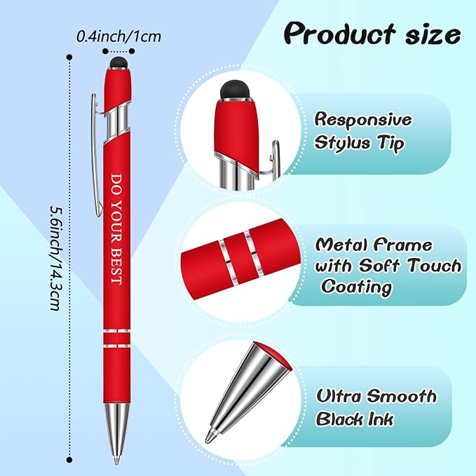 Zonon 12 Pcs Inspirational Pens Bulk Funny Ballpoint Pen - Image 4