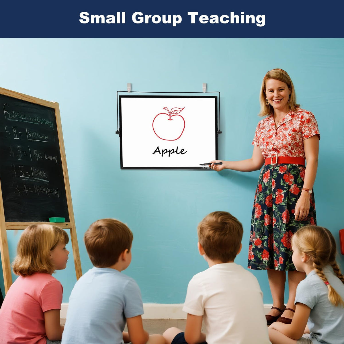 TSJ OFFICE Small White Board - 18 X 14 Inches Black Framed Dry Erase Board