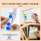 PARLAIM 2 Rolls 2000PCS 3/4" Round Circle Color-Code Dot Stickers, 2 Color - Image 3