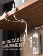 16Pack Cord Organizer Cable Clips, Chfeila Cord Holder, Desk Cable Management - Image 5