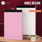 Roneky Pink Legal Pads 8.5 x 11 Wide Ruled Notepads, 3 Pack Note Pads 8.5 x 11 - Image 2