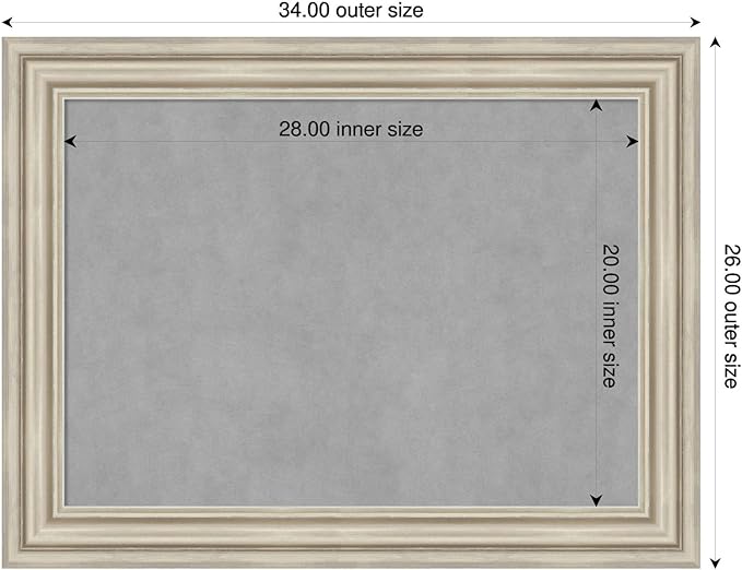 Amanti Art Silver Framed Magnetic Board 26x34 Medium Vision Board - Image 2