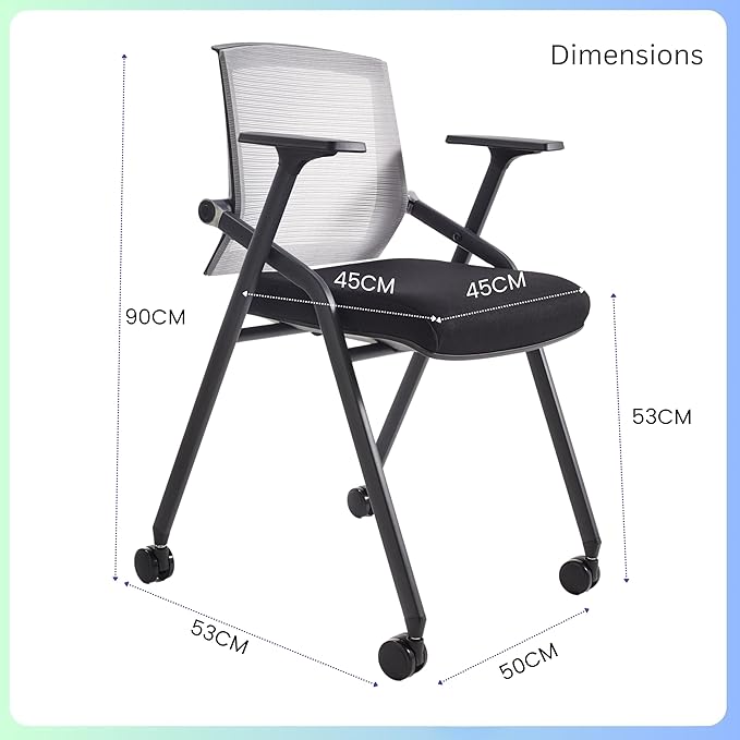 BLANEDUO, 16 Pack Conference Room Chairs, Folding Office Desk Chair - Image 3