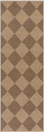 lahome checkered easy jute outdoor runner rug, 2x6, view 9