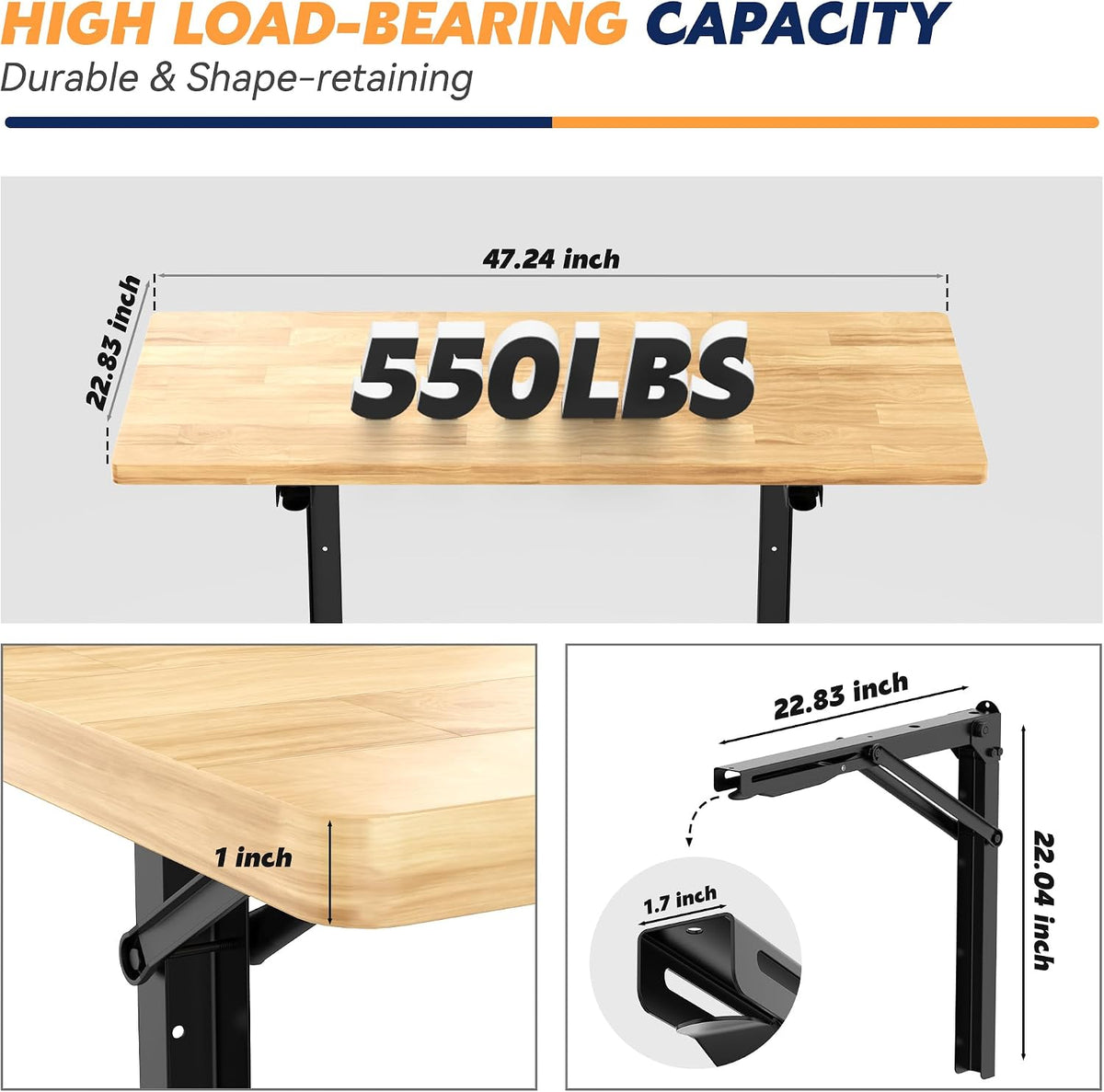 ultrawall wall mounted folding workbench, heavy duty foldable shown in use