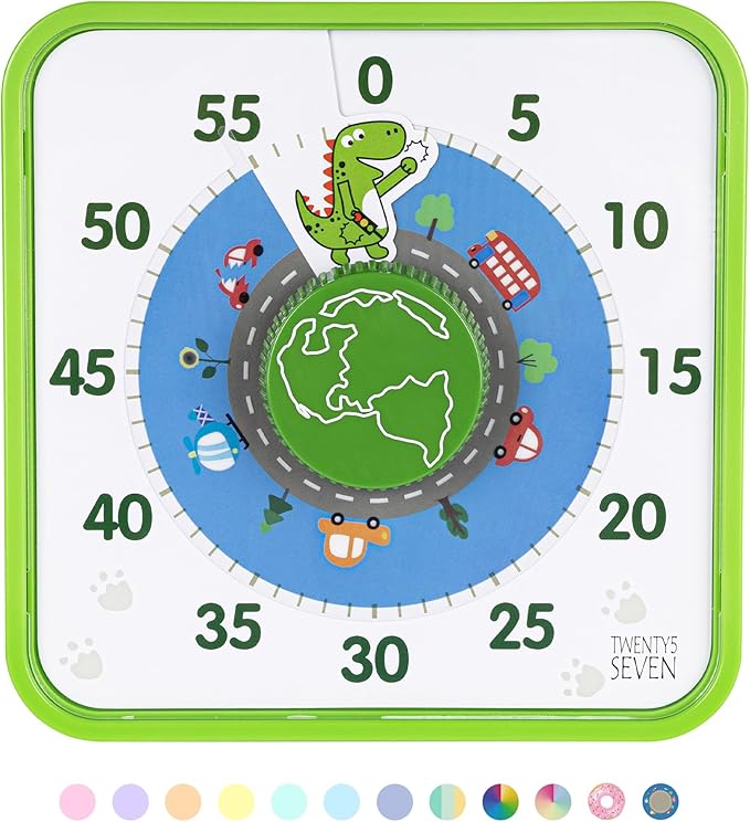 TWENTY5 SEVEN Countdown Timer 7.5 inch, 60 Minute 1 Hour Visual Timer by TWENTY5SEVEN