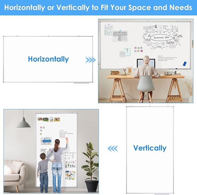 Large Dry Erase Board 96 x 48 Inch, maxtek Magnetic White Board Dry Erase - Image 4