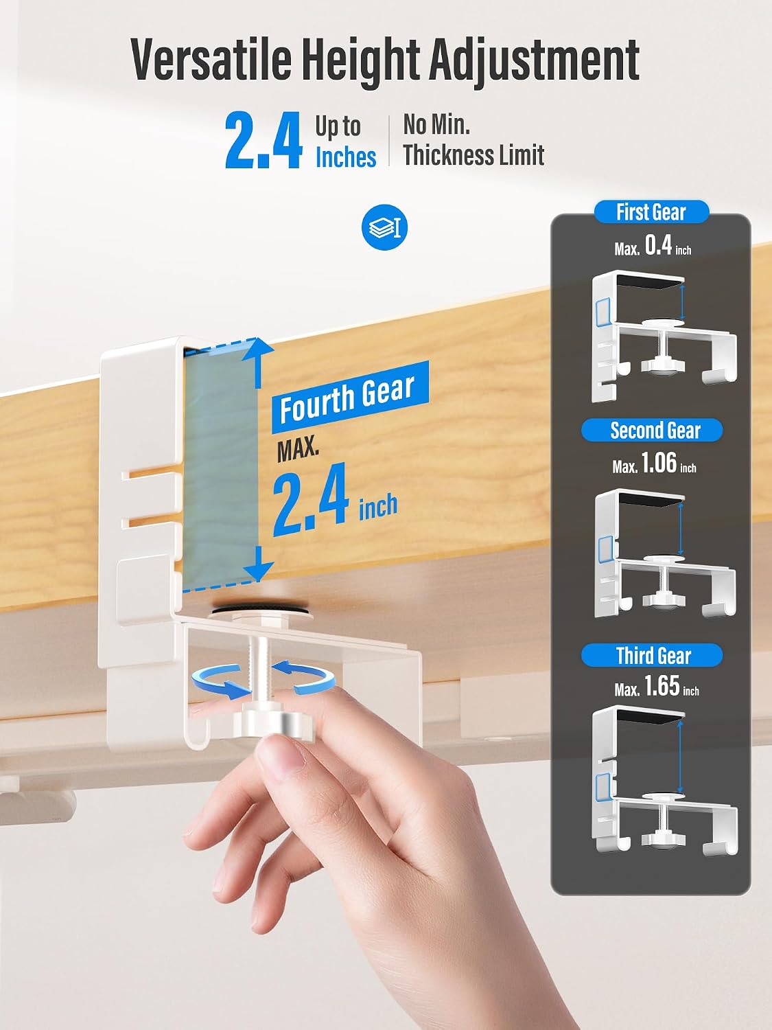 [Upgraded] Large Under Desk Cable Management Tray, Cinati Cable Management Un...