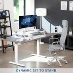 VIVO 48 inch Height Adjustable Large Stand Up Desk Converter, V Series - Image 4
