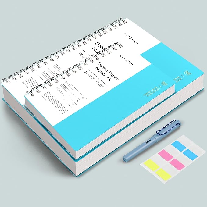 EMSHOI A4 Spiral Notebook Bullet Dotted journal, 11.2" X 8.27", 300 Pages/150 - Image 5